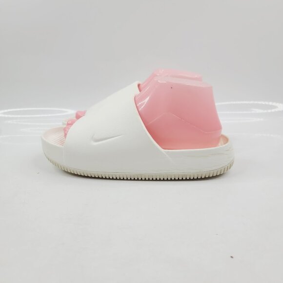 Nike Women's White Calm Wide Strap Slip-On Casual Slide Sandal Size 8 - Picture 2 of 7